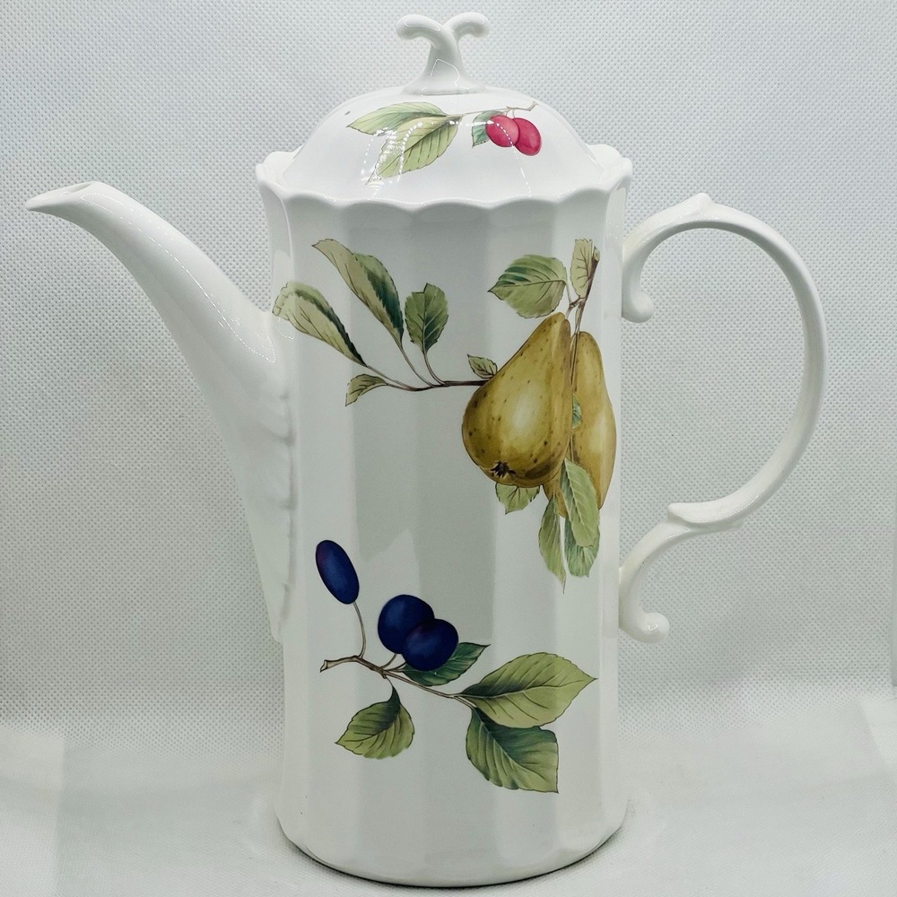 Mikasa Belle Terre 5 Cup Coffee Pot With Lid CAJ05 - NEW with tags -Fruit Design